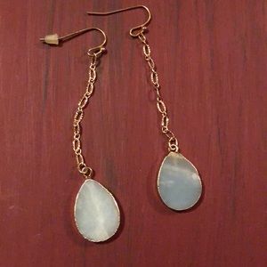Blue pendant earrings